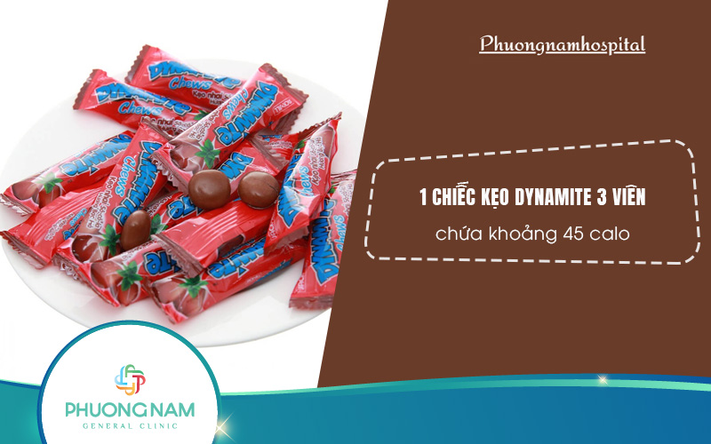 Kẹo Dynamite socola 3 viên bao nhiêu calo? Ăn nhiều có mập không?